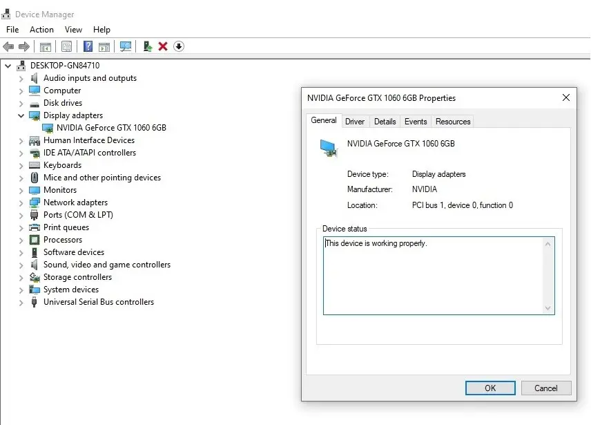 Geforce GTX 1060 driver